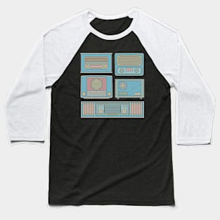 Blue Classic Camera Baseball T-Shirt